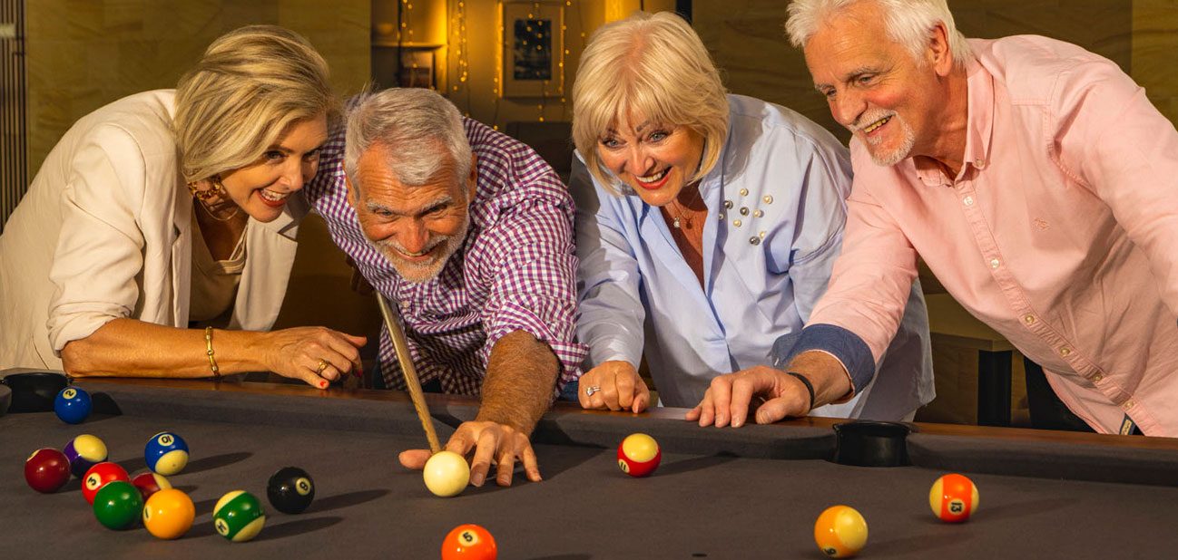 Retirees enjoying the Bowling Green at Blueheath at The Bower Medowie Newcastle, Port Stephens